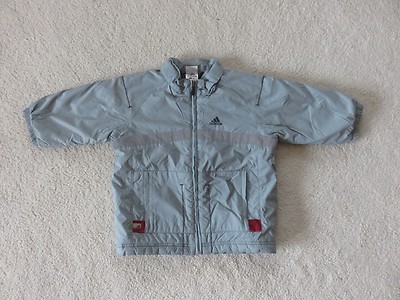 Adidas, Übergangsjacke, grau, Leuchtstreifen, 92, sehr guter