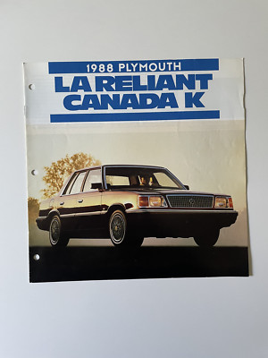 Plymouth Reliant Canada K 1988 dealer brochure - French - Canada