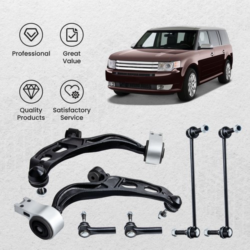 4-Piece Front Suspension Kit For Ford Flex, Lincoln MKS/MKT, Taurus - Lower Control Arms & Outer Tie Rods