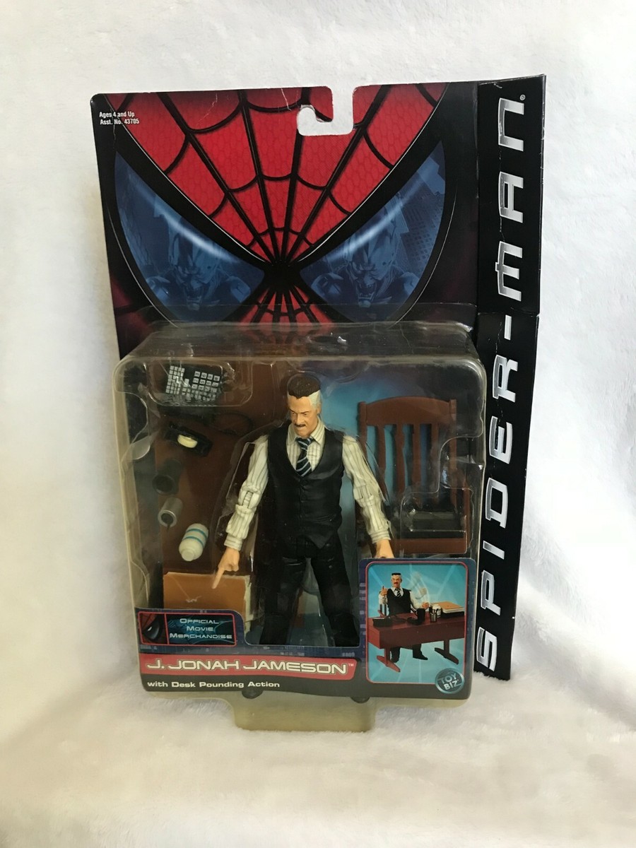 New VTG 2001 Toy Biz Spiderman J. Jonah Jameson Desk Pounding