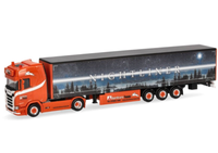 "Herpa 318785 Scania Cs 20 Hd 15M Gardinenplanen-Sattelzug \"Ferntrans Haas\" 1:87"