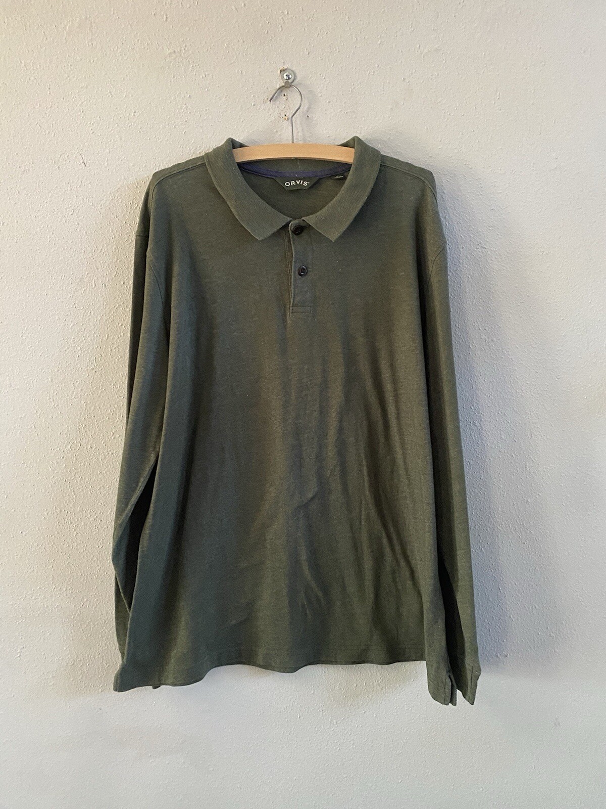 ORVIS 2 Button Long Sleeve Pullover Collared Knit… - image 15