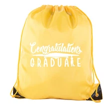 Senior Graduation Drawstring Backpacks Party Cinch Bags - Congratulation