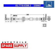 BREMSSCHLAUCH FÜR VOLVO C30 C70 S40 V50 ATE 83.7716-0398.3