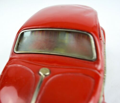 YOSHIYA KO Bump-n-Go Tin Volkswagen Toy Japan Battery Vintage Bug Beetle Red - Picture 12 of 12