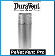 DURAVENT PELLETVENT PRO Pipe Extension 4" Diameter x 18" Long #4PVP-18A NEW!