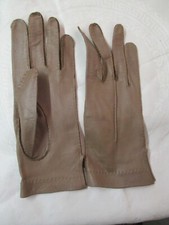 Vintage Italy Abercrombie  Fitch brown Leather Ladies Gloves size 6 1/2 long