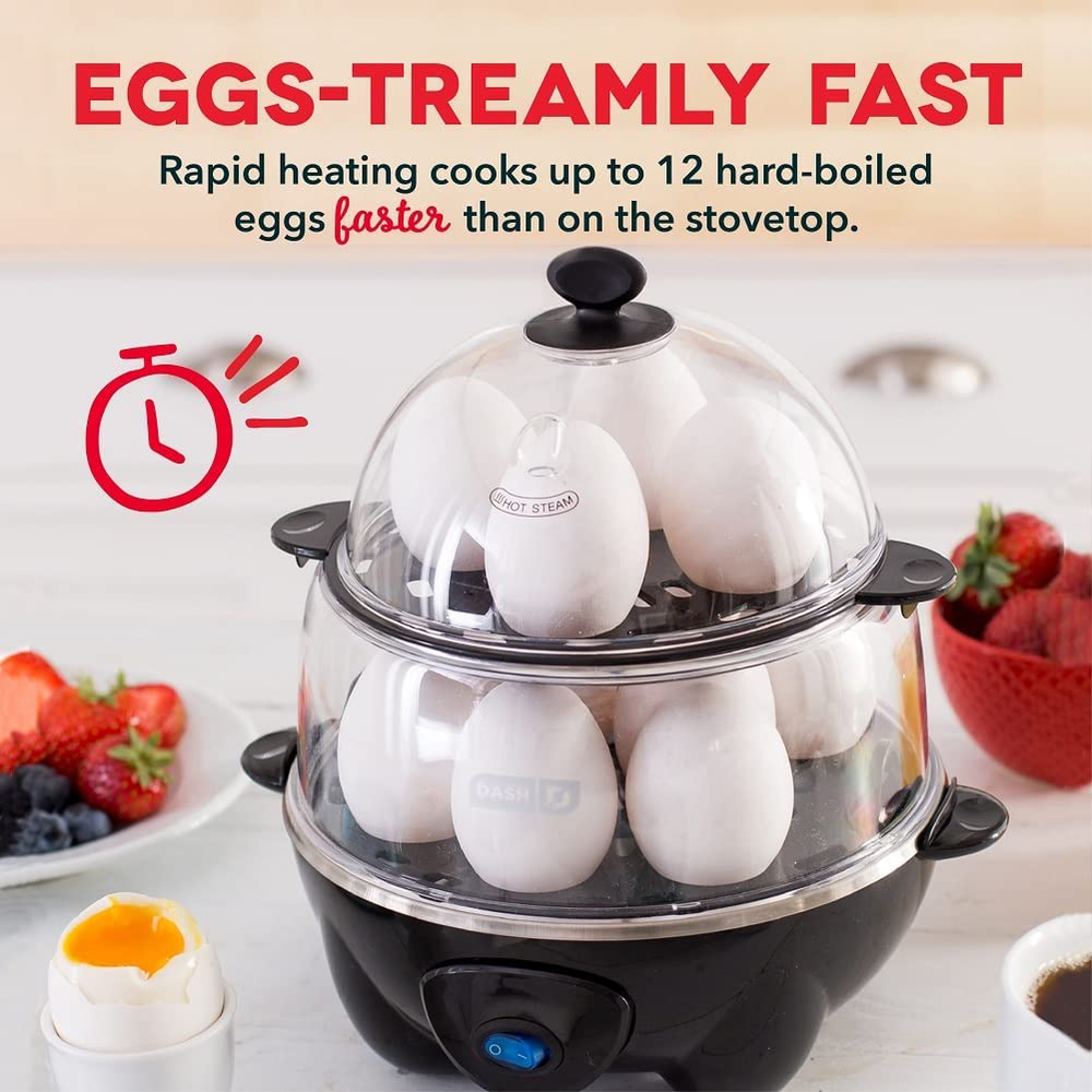 6-in-1 Fast Egg Cooker for Boiling, Poaching, Scrambling & Steaming