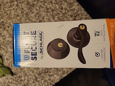 First Secure by Schlage DEABOLT & LEVER Security Set Aged Bronze PC60PRE716 NEW