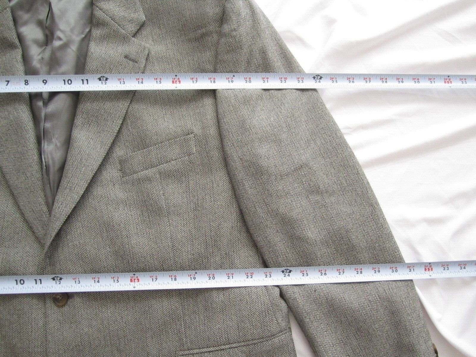 New Vtg Chaps Ralph Lauren Men Wool/Alpaca Herringbone Blazer Sz 50R(MJ10)Canada thumbnail 7