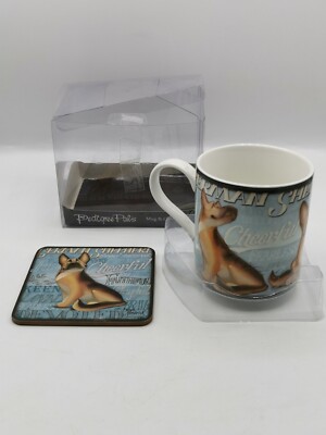 My Pedigree Pals von Dean Kendrick Deutscher Schäferhund Tasse & Untersetzer Set.