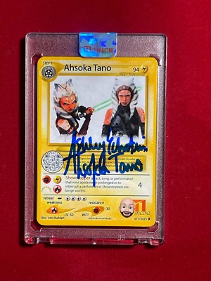 2023 Ashley Eckstein Signed Auto Pokémon Electric Art Card Unique JSA COA