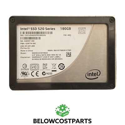 Internal Ssd Ssd Intel 180gb Intel SSDSC2BF180A4L 180GB 6Gb/s 7mm