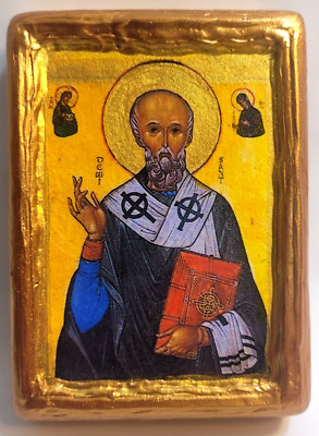 Saint Dewi St. David The Welsh Davidus Anglican Catholic Eastern Orthodox Icon
