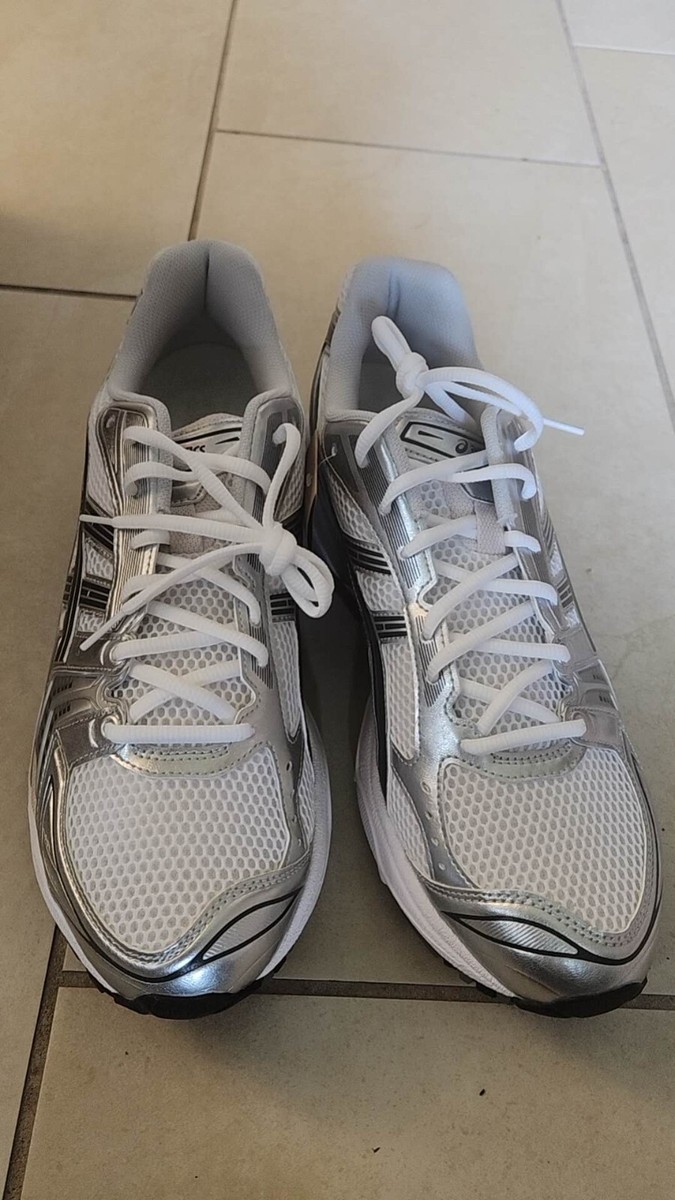 ASICS GEL- KAYANO 14 White Silver 1203A537-110 Men's Size(FREE