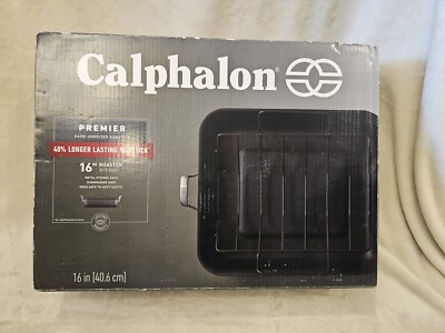 NEW Calphalon Premier Hard-Anodized Nonstick 16-Inch Roaster with Rack