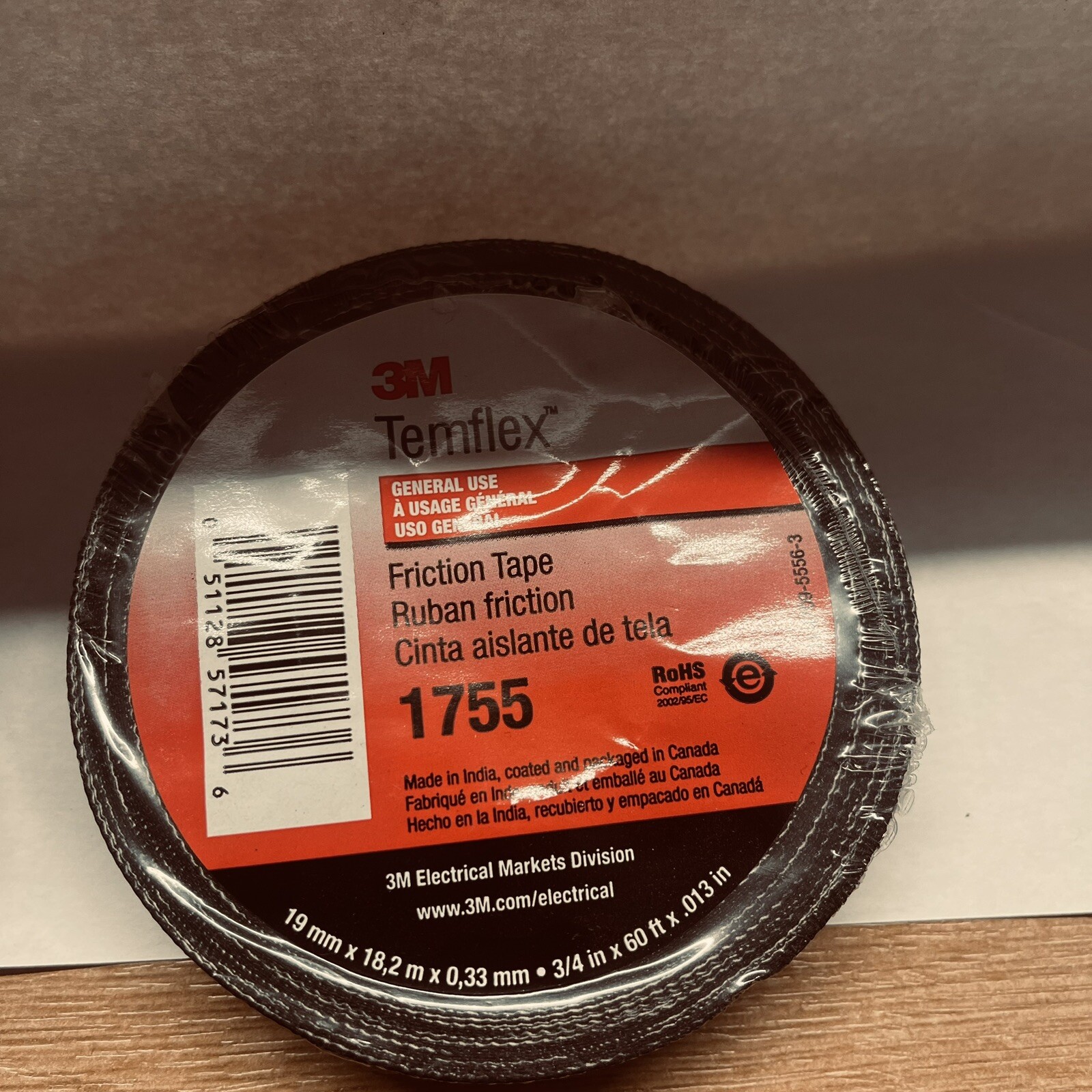 3M TEMFLEX FRICTION TAPE 1755 19MM X 18,2M X 0.33MM eBay