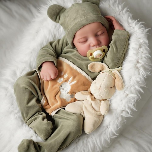 Realistic Reborn Baby Dolls Full Body Vinyl Boy Doll Newborn baby Kids Gift - Picture 7 of 8