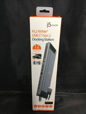 Authentic J5 Create JCD552 M.2 NVMe USB-C Gen 2 Docking Station