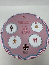 Harvest Green Studio Shared Delights  Set Of 4 Plates Nib Christmas holiday rare