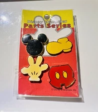 Disney JAPAN Pin Character Parts Series Mickey 4 Pins