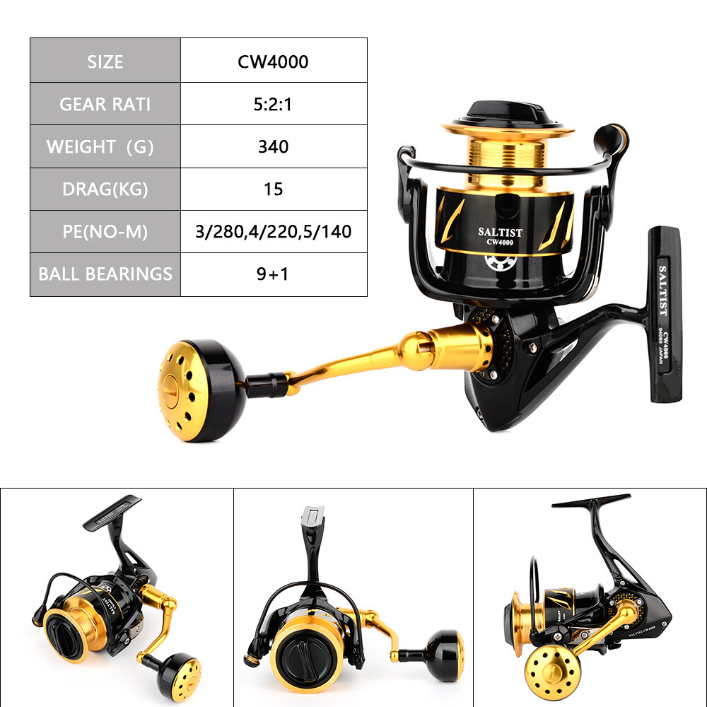 Fishing Spinning Reel 9+1BB Full Metal Spinning Jigging Reel