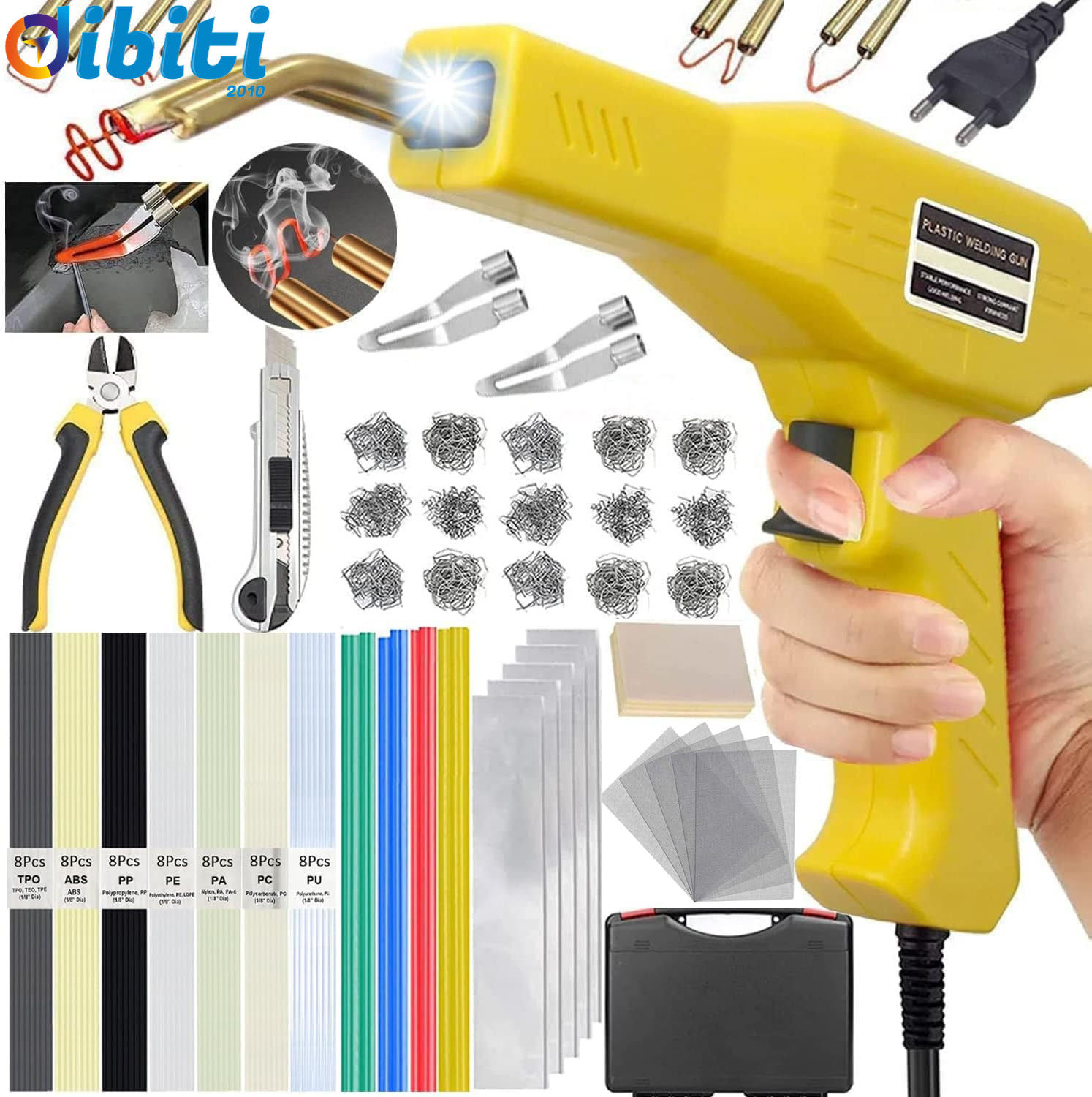 220W Saldatore per Plastica,2-In-1 Saldatrice Plastica, Kit Riparazione Paraurti