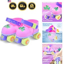 Kids Roller Skates Girls and Boys Ages 2-6, Toddler Rollerskates Adjustable Q...