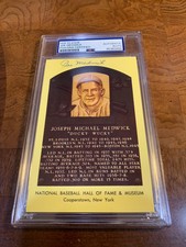 Joe Medwick Auto Signed HOF Plaque Card PSA