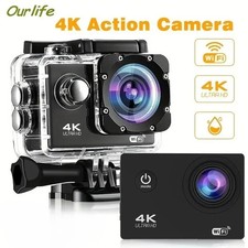 4K WIFI Action Camera Sports Camera 2.0Inch LCD Video APP 30M Waterproof Remote