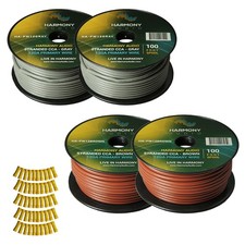Harmony Car Primary 12 Gauge Power or Ground Wire 400 Feet 4 Rolls Brown Gray