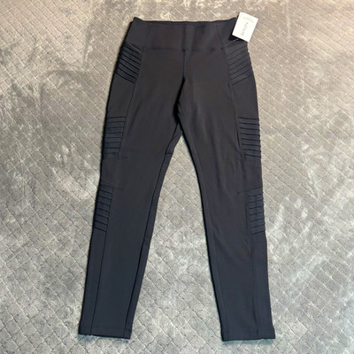 Athleta Delancey Moto Tight Leggings Black Size M NWT 598323-00 High Rise