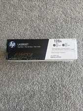 Sealed Genuine HP 128A Black Toner Print Cartridge Laserjet CE320AD 2 Pack