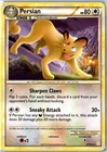 Pokemon Card - Persian 27/123 HeartGold & SoulSilver Rare Heavily Played