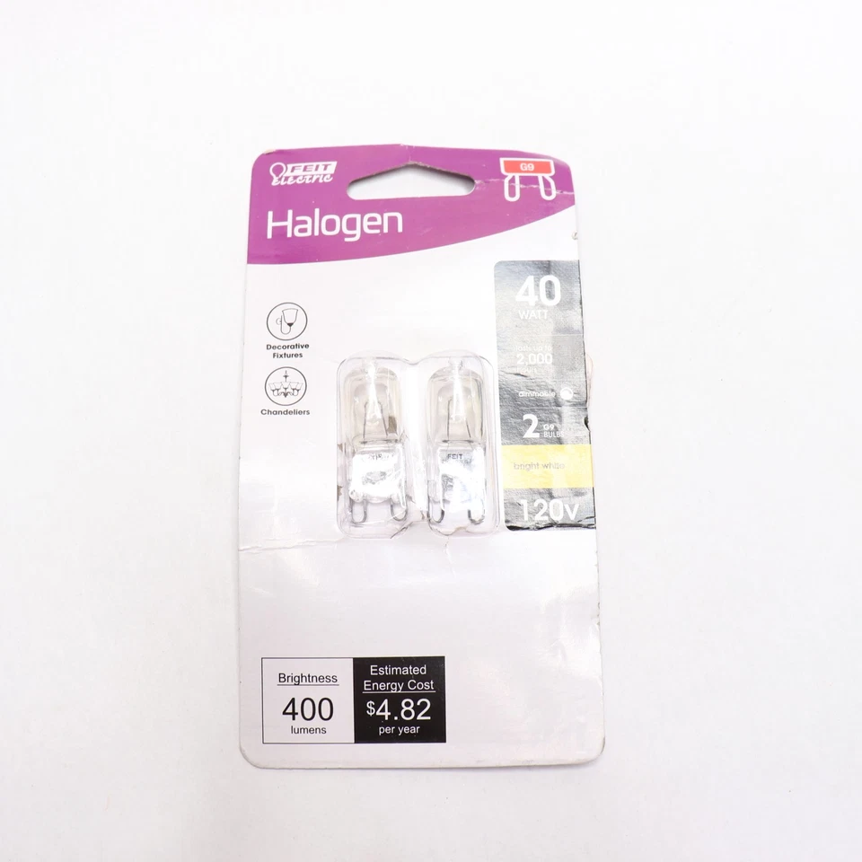 (2-Pk) Feit Electric Light Bulb Dimmable Bright White 3000K 30W BPQ40/G9/2/HDRP - Image 2 of 4
