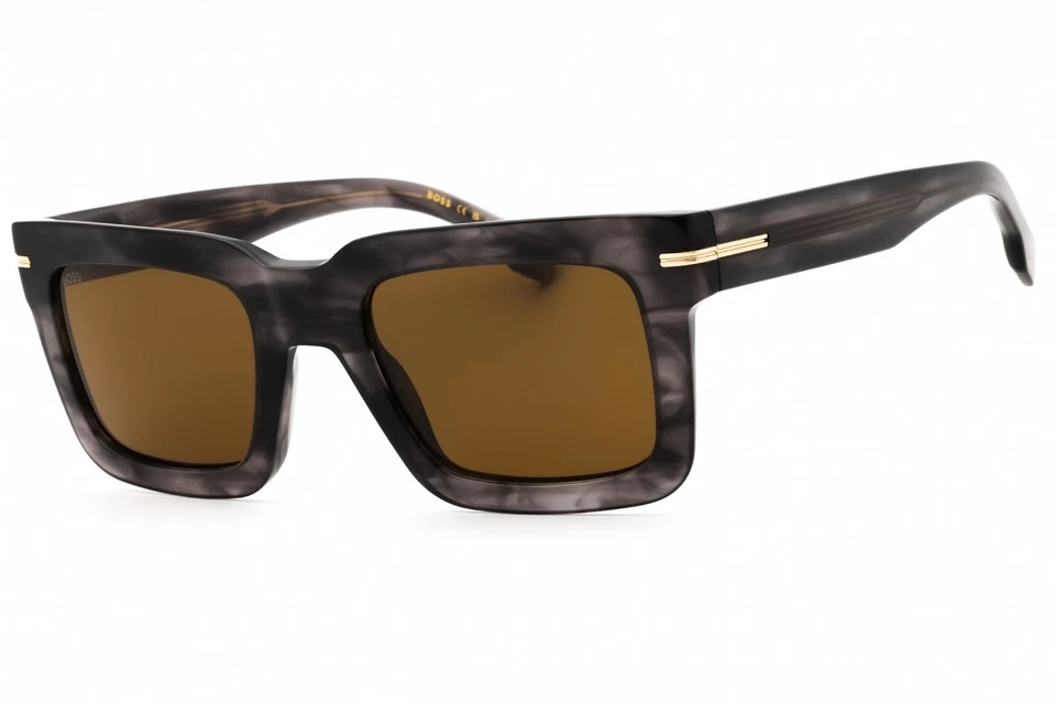 Gafas de sol Hugo Boss 1501/S 2W8 marco de cuerno gris lentes marrones 51 mm Foto 3 de 4