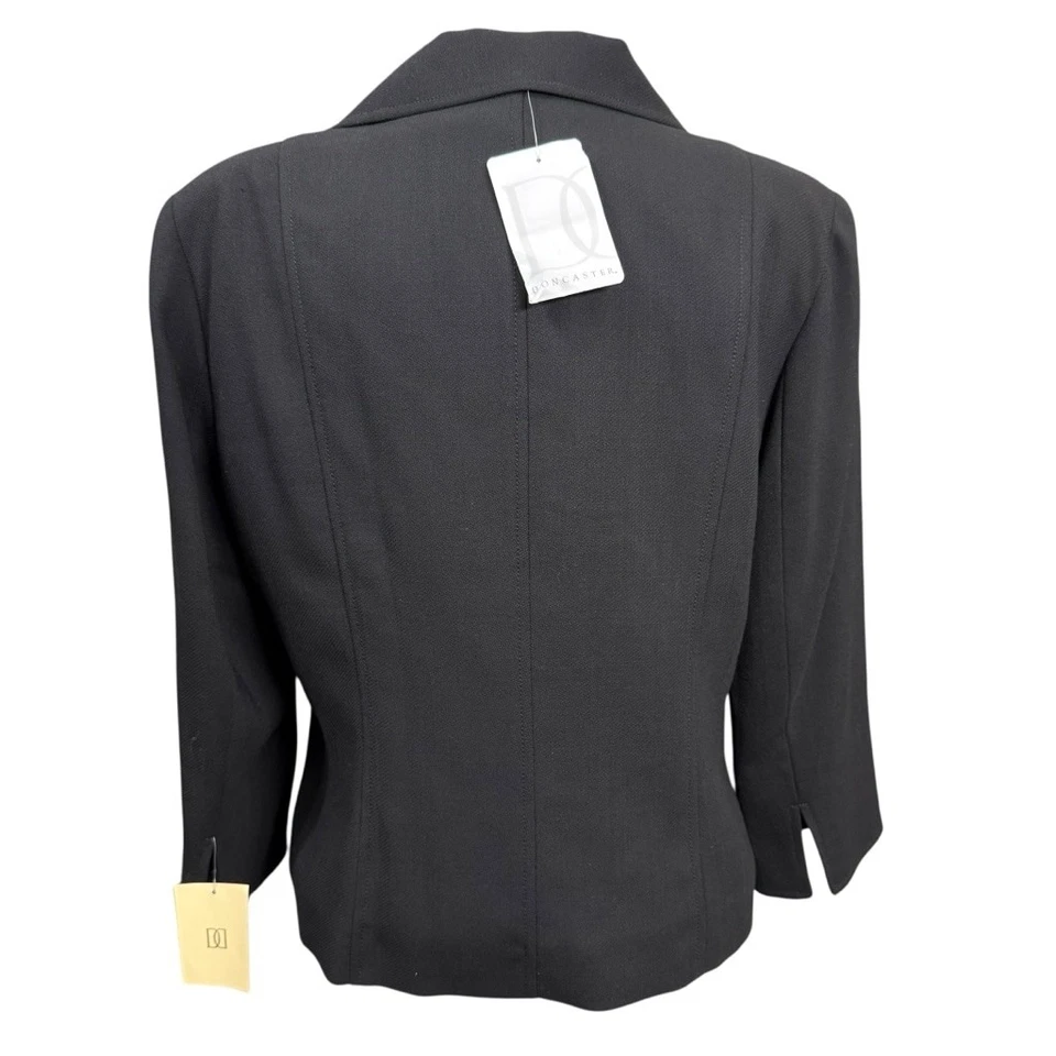 Blazer Doncaster 100 % lana negro para mujer talla 12 chaqueta de carrera nuevo con etiquetas Foto 4 de 4