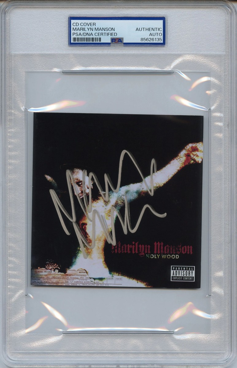 Marilyn Manson サイン入りCD Marilyn Manson Signed Autographed CD Cover “Holy Wood” PSA/DNA