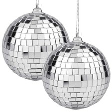 tiggell 2pcs Disco Balls Decor Mirror Ball for Party Stage Decoration