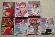 15 Hefte – Burda moden – Jahrgang 1982 - 1989 – mit Schnittmuster Arbeitsbögen N