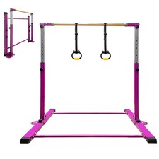 Gymnastics Bar for Kids Girls Ages 3-15 With Ring for Home Indoor Training Eq...