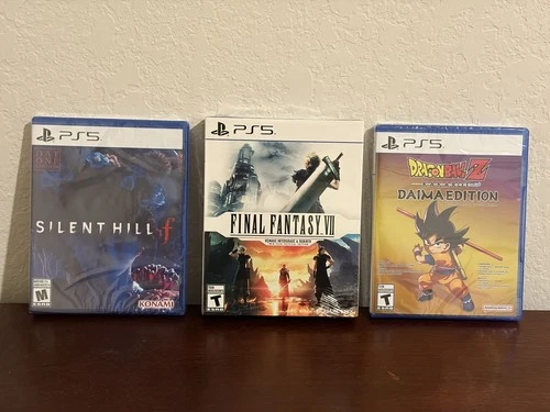 New/Sealed PlayStation 5 Game Lot - Silent Hill f, DragonBall Z, and FF7!