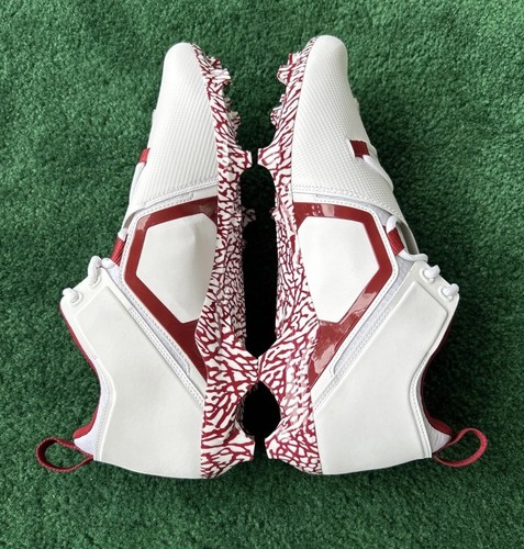 Botines de fútbol profesional Oklahoma Jordan Alpha Menace emitidos por el equipo talla 16 FJ4985-106 - Imagen 9 de 13
