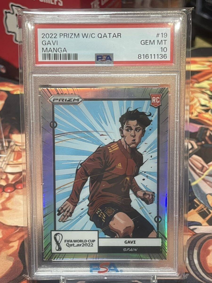 PSA10 2022 Panini Prizm FIFA World Cup Qatar GAVI SSP SP Manga Spain Case Hit