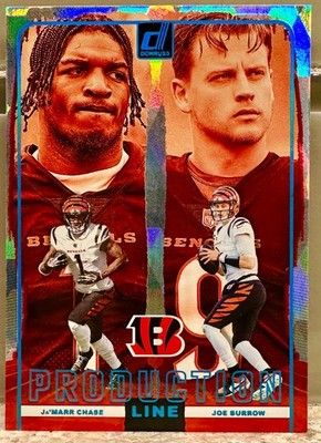 JERSEY NUMBER MATCH! 2024 Donruss Joe Burrow / Chase Production Line 9/50! CINN!