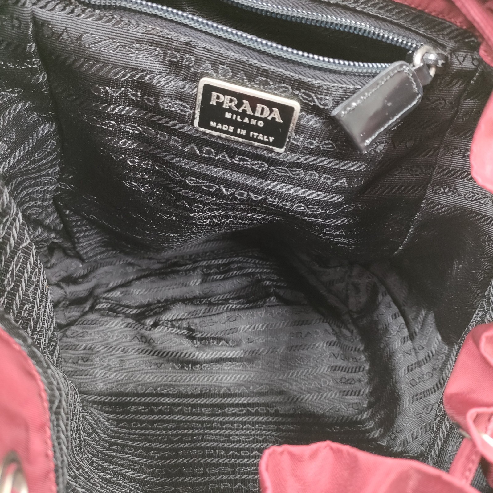 Prada BackPack Bag Red Nylon 458564 - image 8