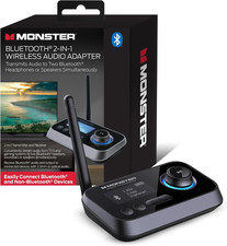 Monster Bluetooth Transmitter Receiver, 2-In-1 Bluetooth Audio Adapter, Stream