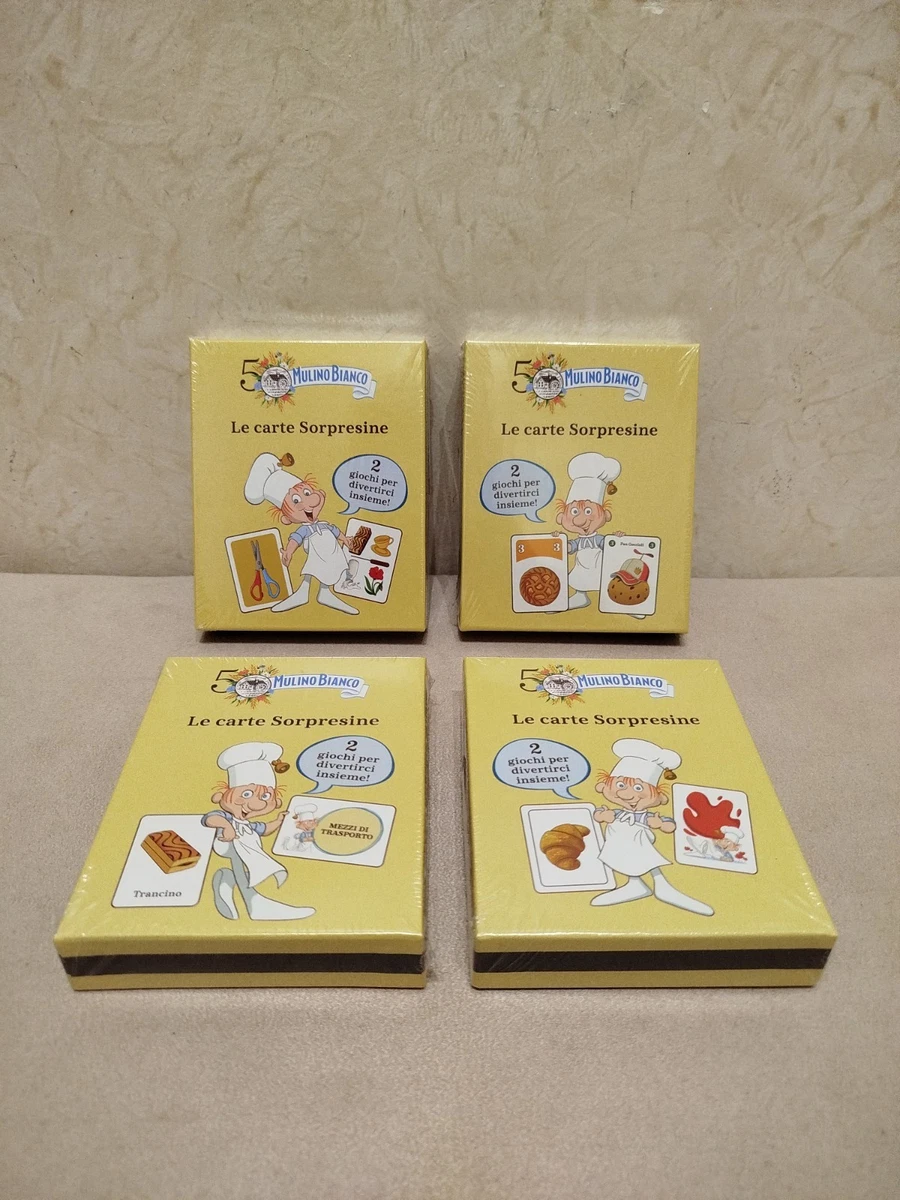 LE CARTE SORPRESINE MULINO BIANCO 2025 CLEMENTONI, SET NUOVO COMPLETO (A-B-C-D)