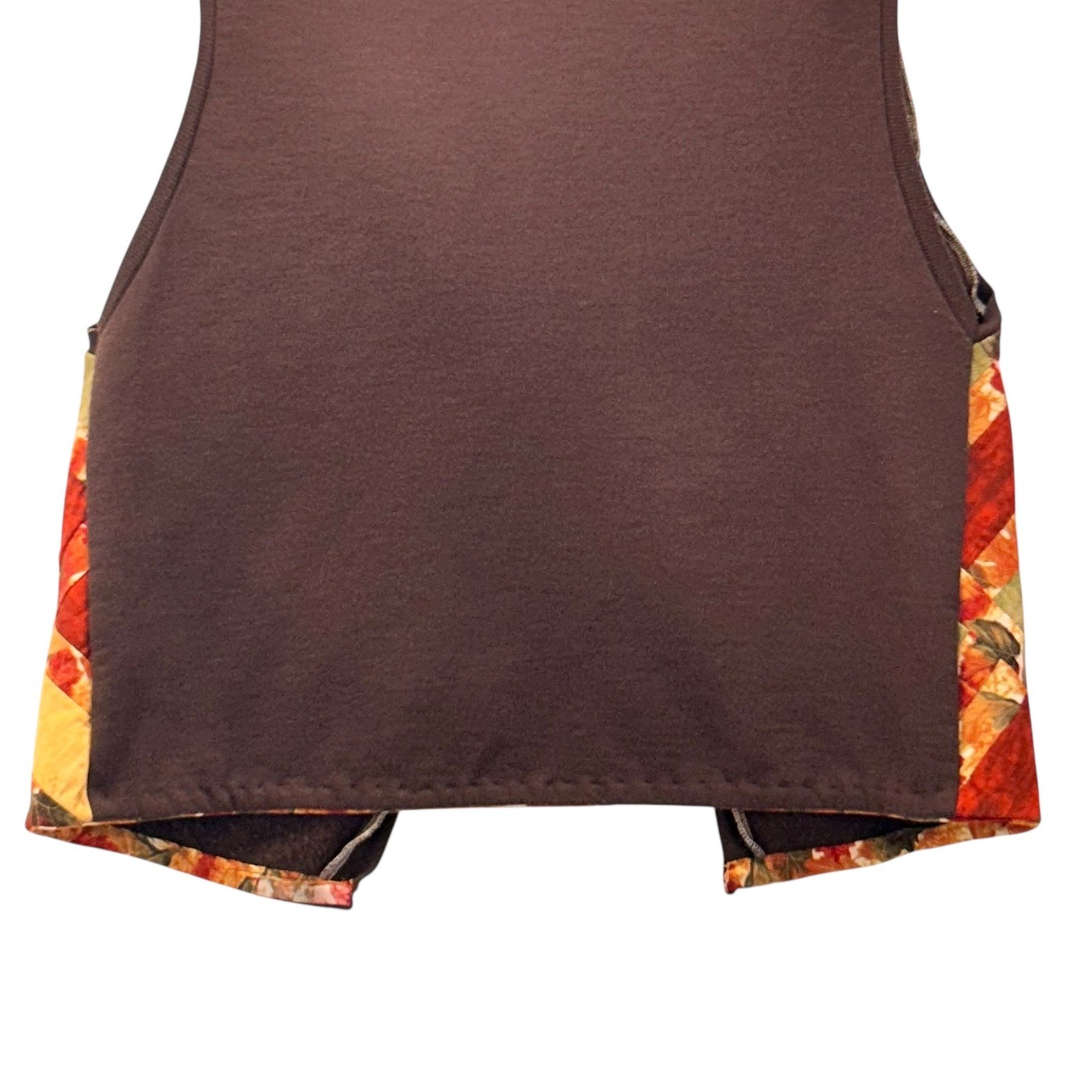 Handmade Vest Large Patchwork Fall Autumn Boho Co… - image 4