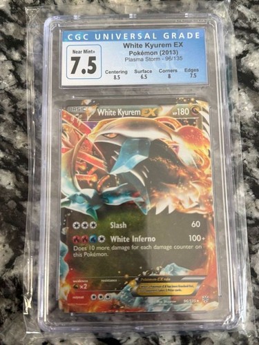 White Kyurem-EX graded CGC 7.5 for sale on eBay